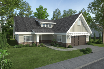 A rendering of the exterior of a house.