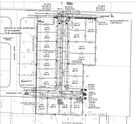 A map of the site plan for a new housing development.