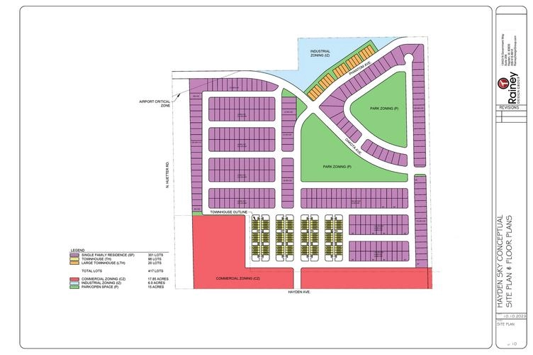 A map of the site plan for a new housing development.